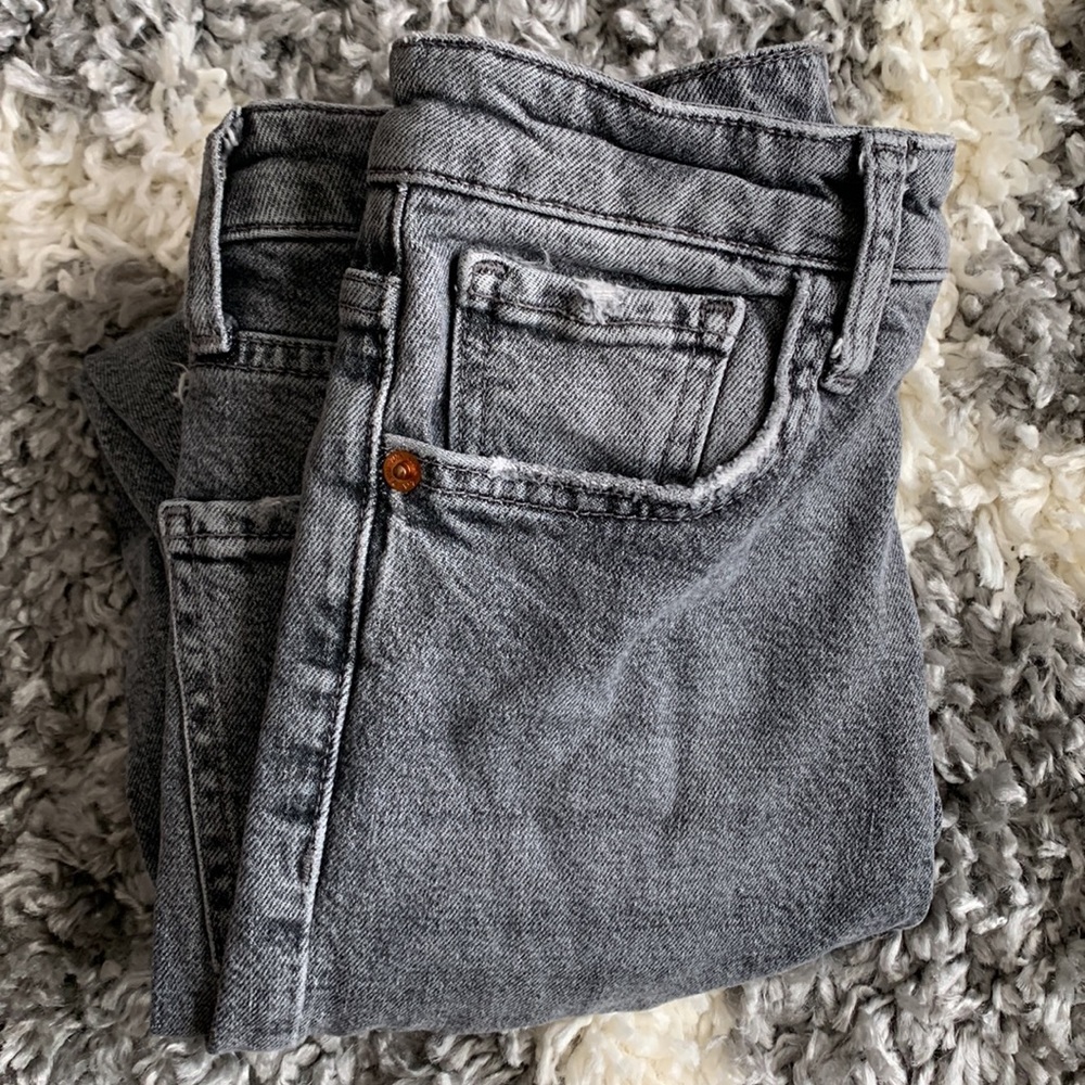 Zara Grey Distressed Jeans